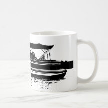 Black and White Mugg för Pontoon Boat Owners
