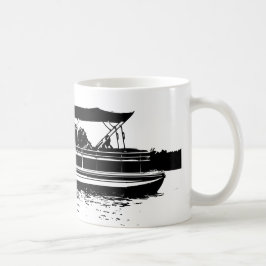 Black and White Mugg för Pontoon Boat Owners