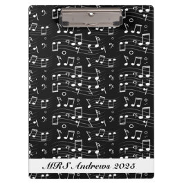 Black and white music notes