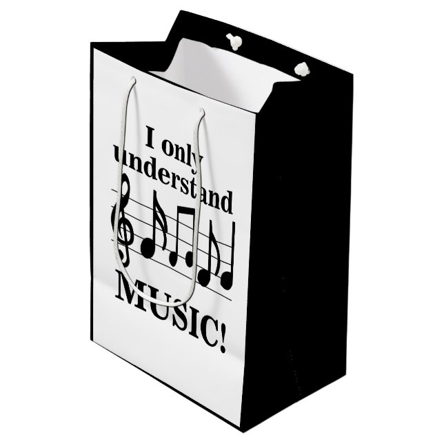 Black and White Music Notes Musician Party (Framsidan Vinklad)