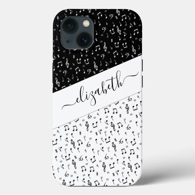 Black and white musical personalized   (Baksida)