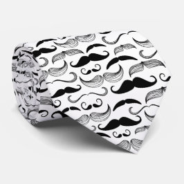 Black and White Mustache Mönster Slips