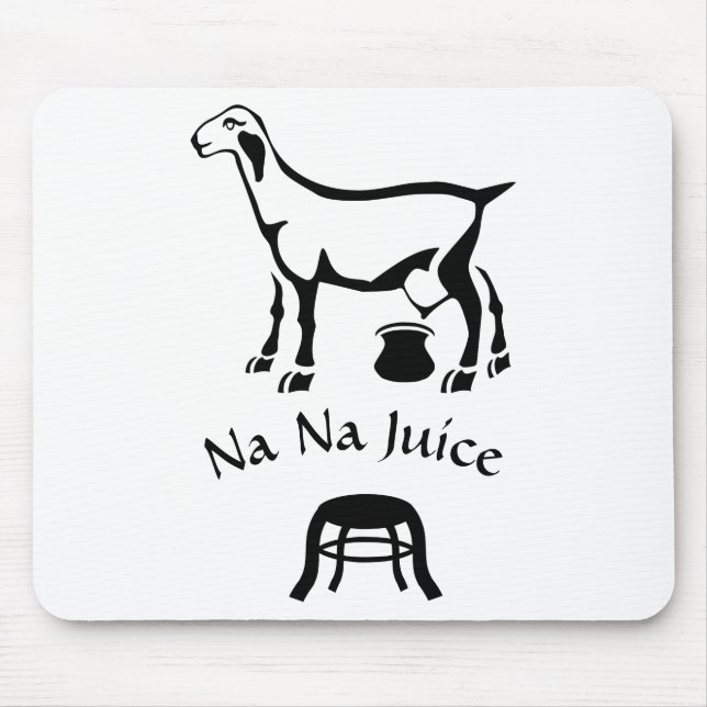 Black and White Nanny Goat Milking Stool Musmatta (Framsidan)