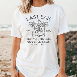Black and White Nautical Line Art Bachelorette T Shirt