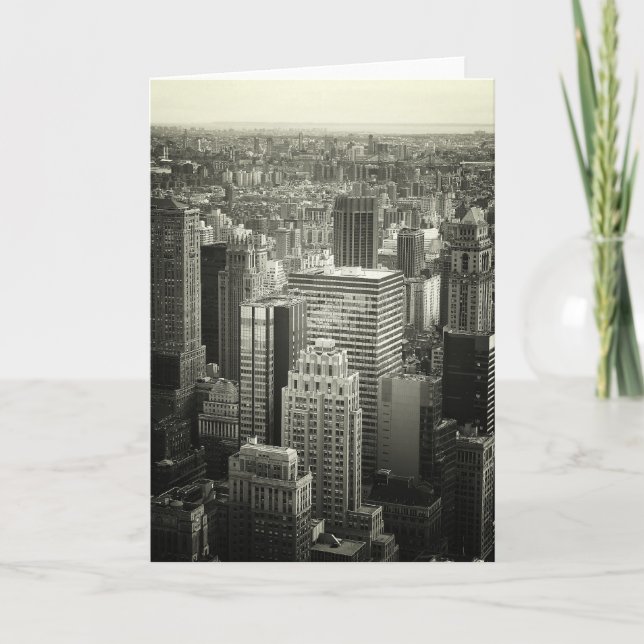 Black and White New York City Skyline Kort (Framsida)