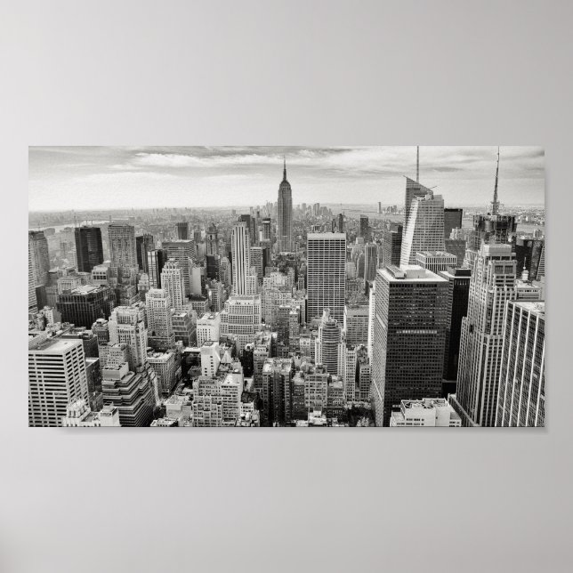 Black and White New York Skyline Poster (Framsidan)