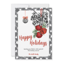 Black and White Noël Christmas Card