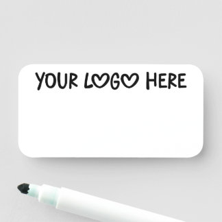 Black and White One Line Business Logo Namnbricka