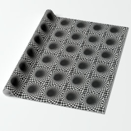 Black and White Optical Illusion Hole Presentpapper