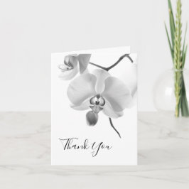 Black and White Orchids Bridesmaid Tack Kort