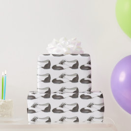 Black and White Oxford Tap Shoe Dance Gift Wrap Presentpapper