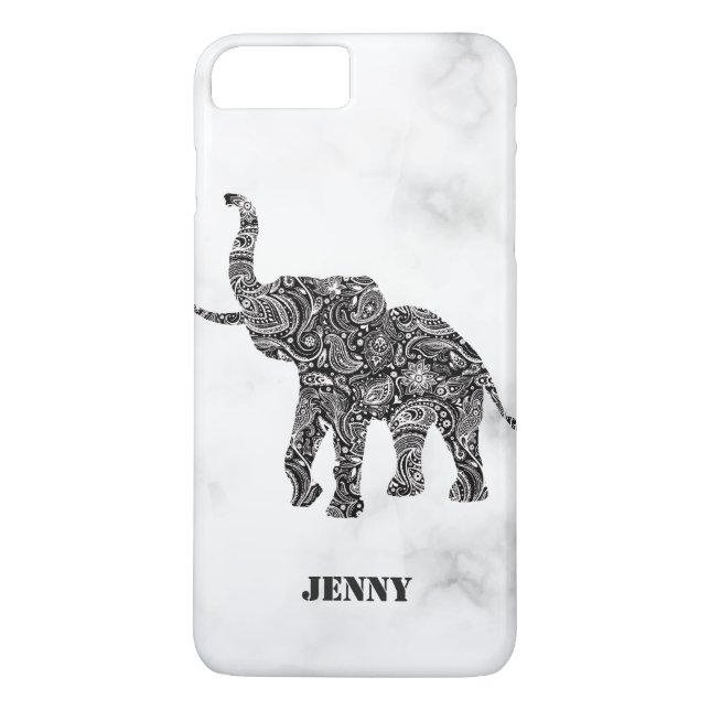 Black and White Paisley Case-Mate iPhone Skal (Baksida)