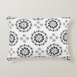 Black and White Paisley Mönster Dekorativ kudde