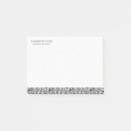 Black and White Paisley Mönster Post-it Block