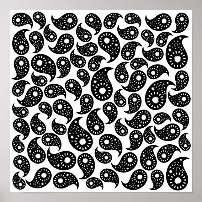 Black and White Paisley. Poster (Framsidan)