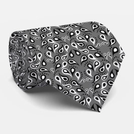 Black and White Paisley Tie Slips