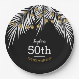 Black and White Palms 50th Birthday Party