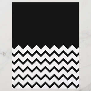 Black and White. Part Zig Zag, Part Plain Black.