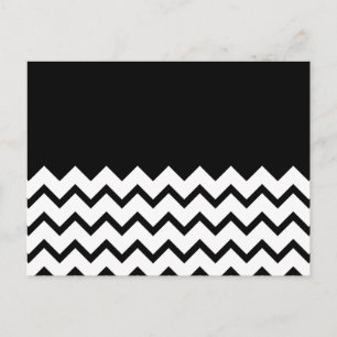 Black and White. Part Zig Zag, Part Plain Black. Vykort