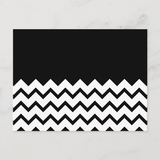 Black and White. Part Zig Zag, Part Plain Black. Vykort (Framsida)