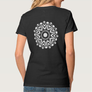 Black and white Patren för Söt kvinna T Shirt