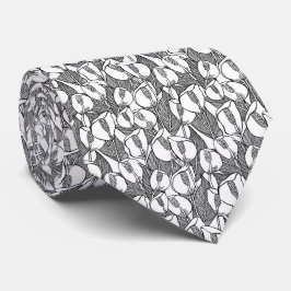 Black and White Peace Lily Mönster Slips