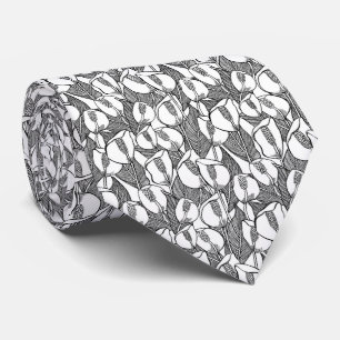 Black and White Peace Lily Mönster Slips