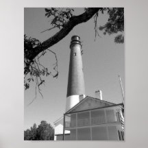 Black and White Pensacola Lighthouse