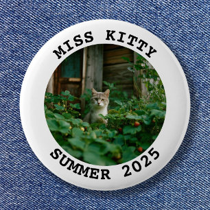 Black and White Personlig Round Photo Ram Knapp