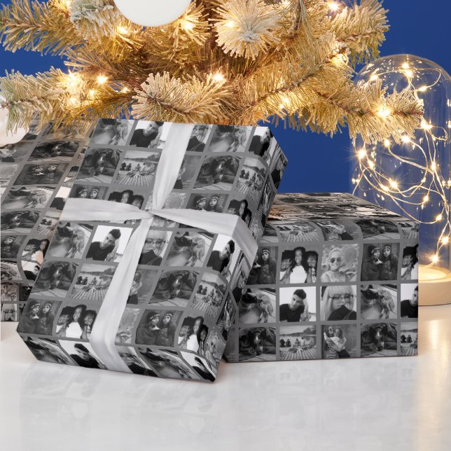 Black and White Photo Gift Wrap 9 Foton HAMbyWG Presentpapper (Helgdagar)