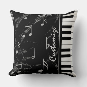 Black and White Piano Music Kudde