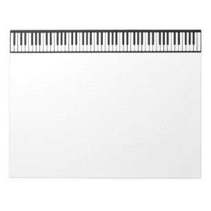 Black and White Piano Nycklar Personalize Anteckningsblock