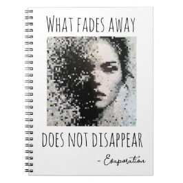 Black and white pixel face painting  anteckningsbok