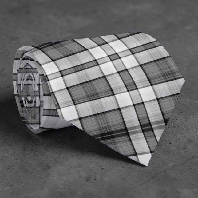 Black and White Plaid Custom Necktie Slips (Skapare uppladdad)