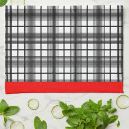 Black and White Play Red Gräns Kitchen Towel Kökshandduk