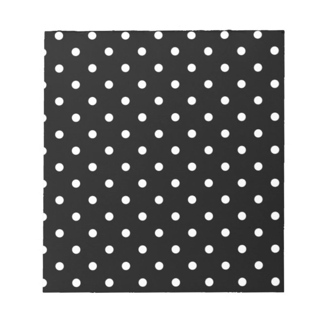 Black and White Polka Dot Anteckningsblock (Framsida)