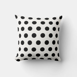 Black and White Polka Dot Dekorativ kudde