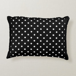 Black and white polka dot Dog pic Prydnadskudde