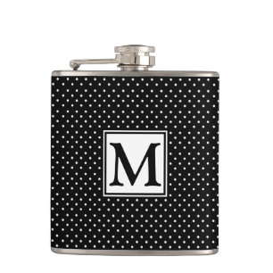 Black and White Polka Dot Modern Monogram Fickplunta