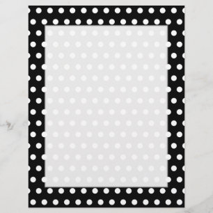 Black and White Polka Dot Mönster. Fläckigt.