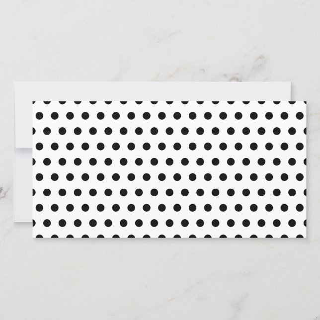 Black and White Polka Dot Mönster. Fläckigt. (Framsida)