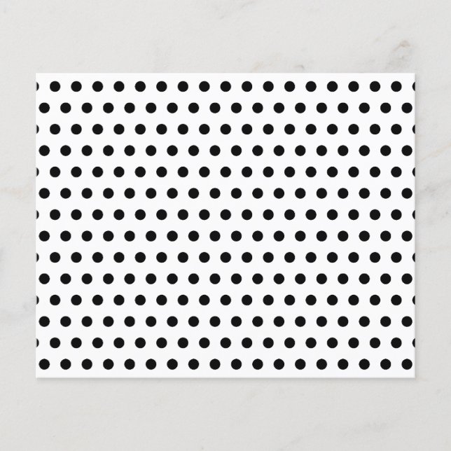 Black and White Polka Dot Mönster. Fläckigt. (Framsida)