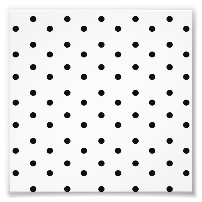 Black and White Polka dot mönster Fototryck (Framsidan)