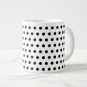 Black and White Polka Dot Mönster. Spotty. Jumbo Mugg