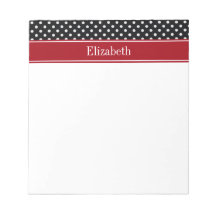 Black and White Polka dots Cranberry Namn Monogram
