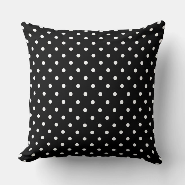 Black and White Polka dots Kudde (Framsida)