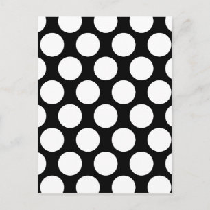 Black and White Polkadot Vykort