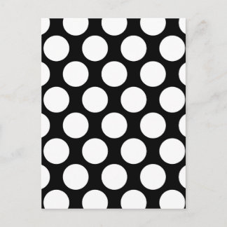 Black and White Polkadot Vykort