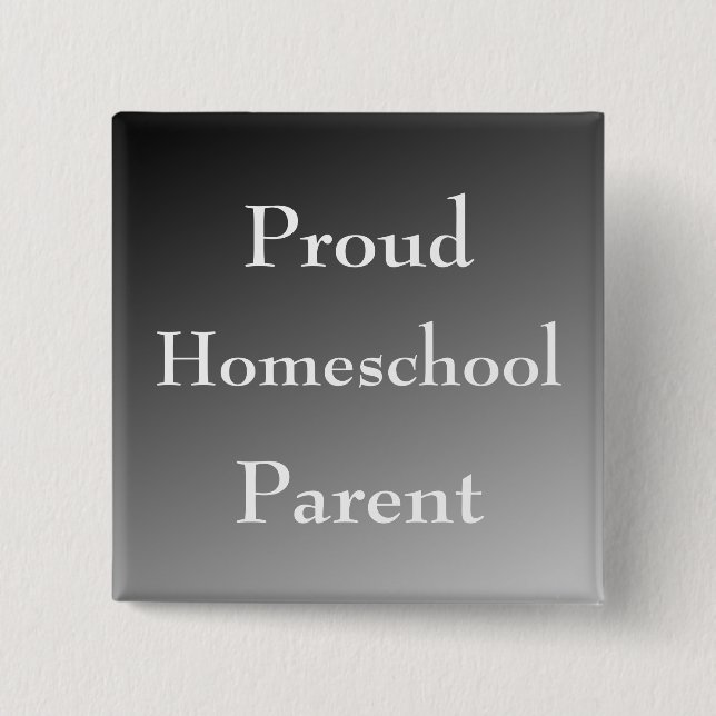 Black and White Proud Homeschool Parent Knapp (Framsida)