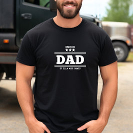 Black and White Proud Pappa T-Shirt